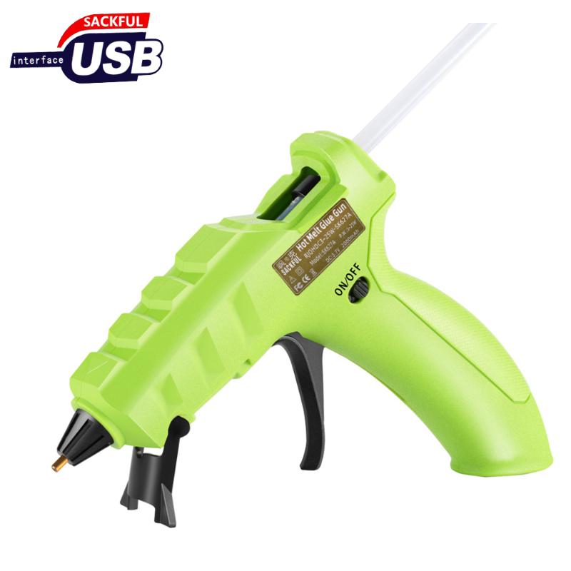 

Cordless Hot Glue Gun, USB Lithium battery charging 25W Mini wireless Glue Gun Kit with 10/50 pcs Sticks,Home Quick Repairs