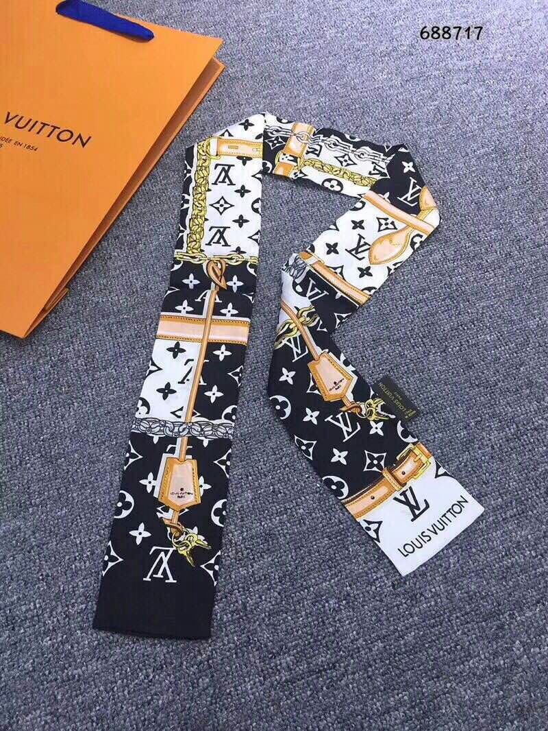 

2020 HOT Fashion Scarves for Women Print Silk ribbon Female 120*8cm long Shawl Bandana for Head Large Hijab Scarfs For Ladies RT990b, Blue;gray