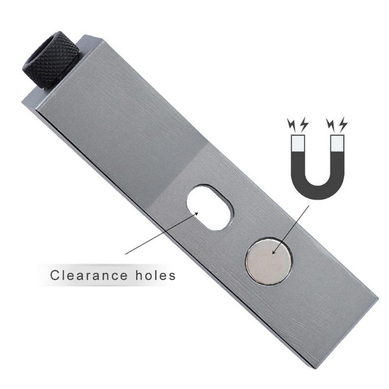 

Woodworking Drilling Positioner Beveled Holes Hole Punch Fixed Positioner Aluminum Alloy with Magnet Drilling Auxiliary Tool