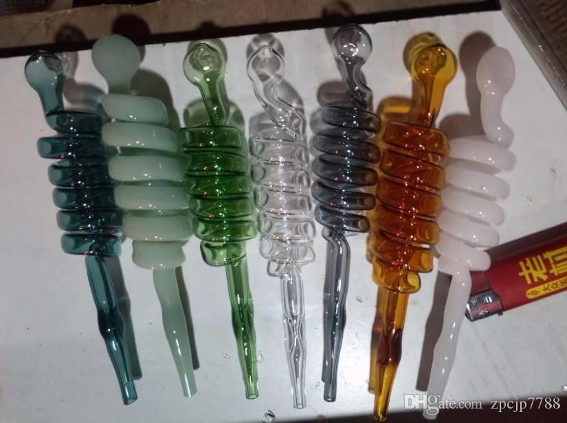 

Color multi helix smoke pot Wholesale Glass bongs Oil Burner Glass Water Pipes Oil Rigs Smoking, Oil