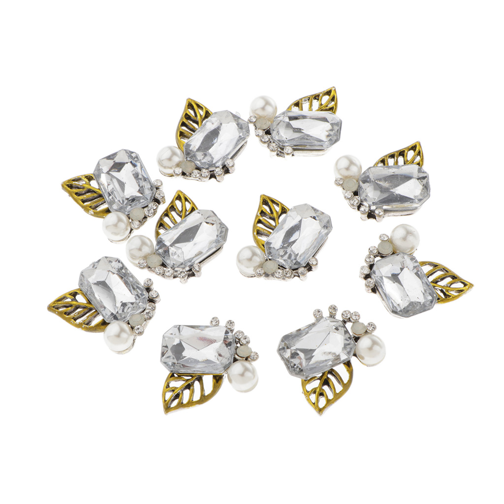 

10x bridal wedding womens rhinestone hair charms bag diy pendants decoration, Black