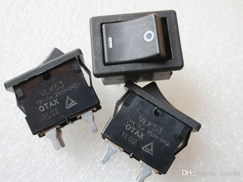 Japanese OTAX rocker switch VLK53 10A 250V 4 feet 2 files silver contacts-image-480423413