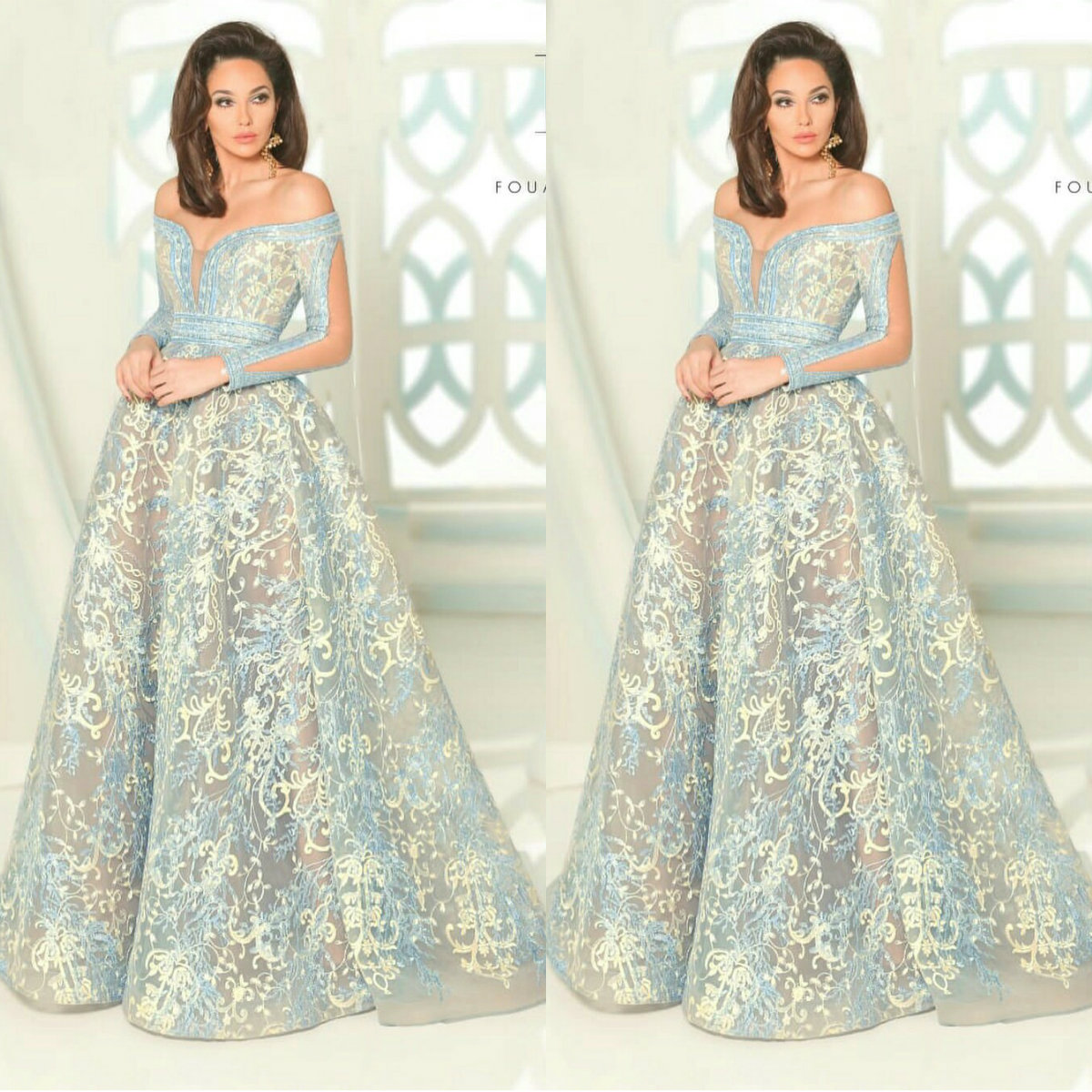 

2019 Gorgeous Prom Dresses Off The Shoulder Lace Appliqued Floor Length Long Sleeve Evening Dress Custom Made Cocktail Party Gowns, Burgundy