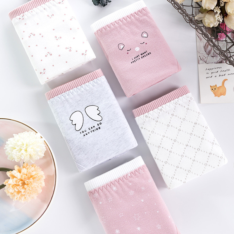 

6 pcs/lot Cotton ladies underwear, cotton Japanese cute Women Panties combination