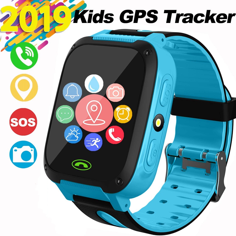 

Smart Watch Phone For Kids With GPS Tracker SOS Flashlight Alarm Clock Security Zone Voice Chat Compatible Birthday Gift for 4-12 Boys Girls