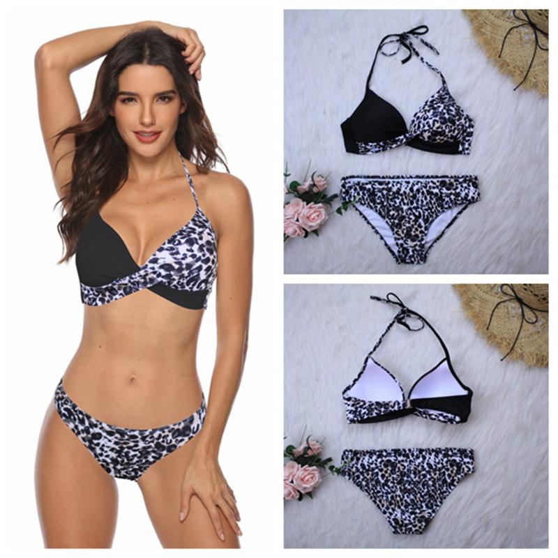 

Push Up Bikini Leopard 2020 Sexy Bikini Swimwear Women Swimsuit Bathing Suit Biquini Brazilian Set Solid Beachwear Female, Red dots