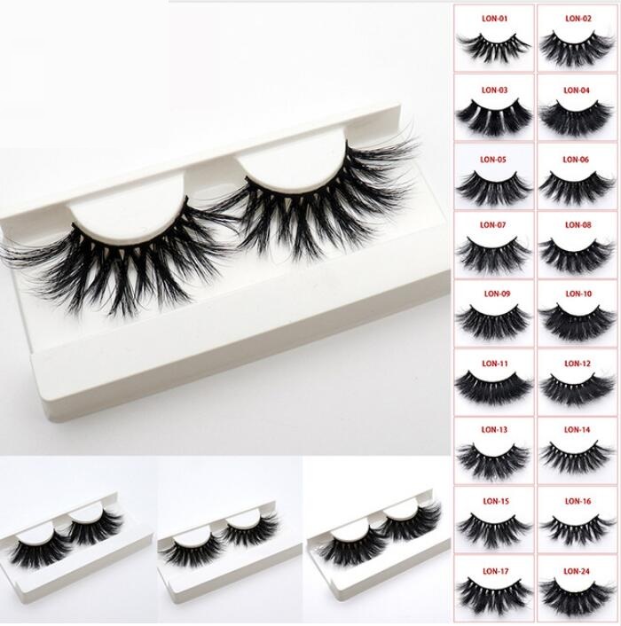 

44 styles 5D Mink Hair 25mm False Eyelashes Thick Long Messy Cross Eye Lashes Extension Eye Makeup Tools