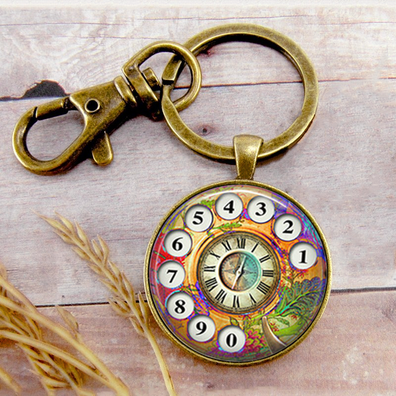

Retro Telephone Key Ring Key Chain Key Buckle Pendant Birthday Festival Anniversary Gift Jewelry Accessories