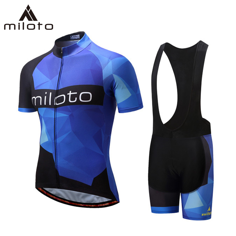 

Cycling Jersey Sets MILOTO Set Summer Men Racing Bicycle Clothing Suit Breathable Triathlon Riding Mountain Bike Clothes, Cbj-m051-btb