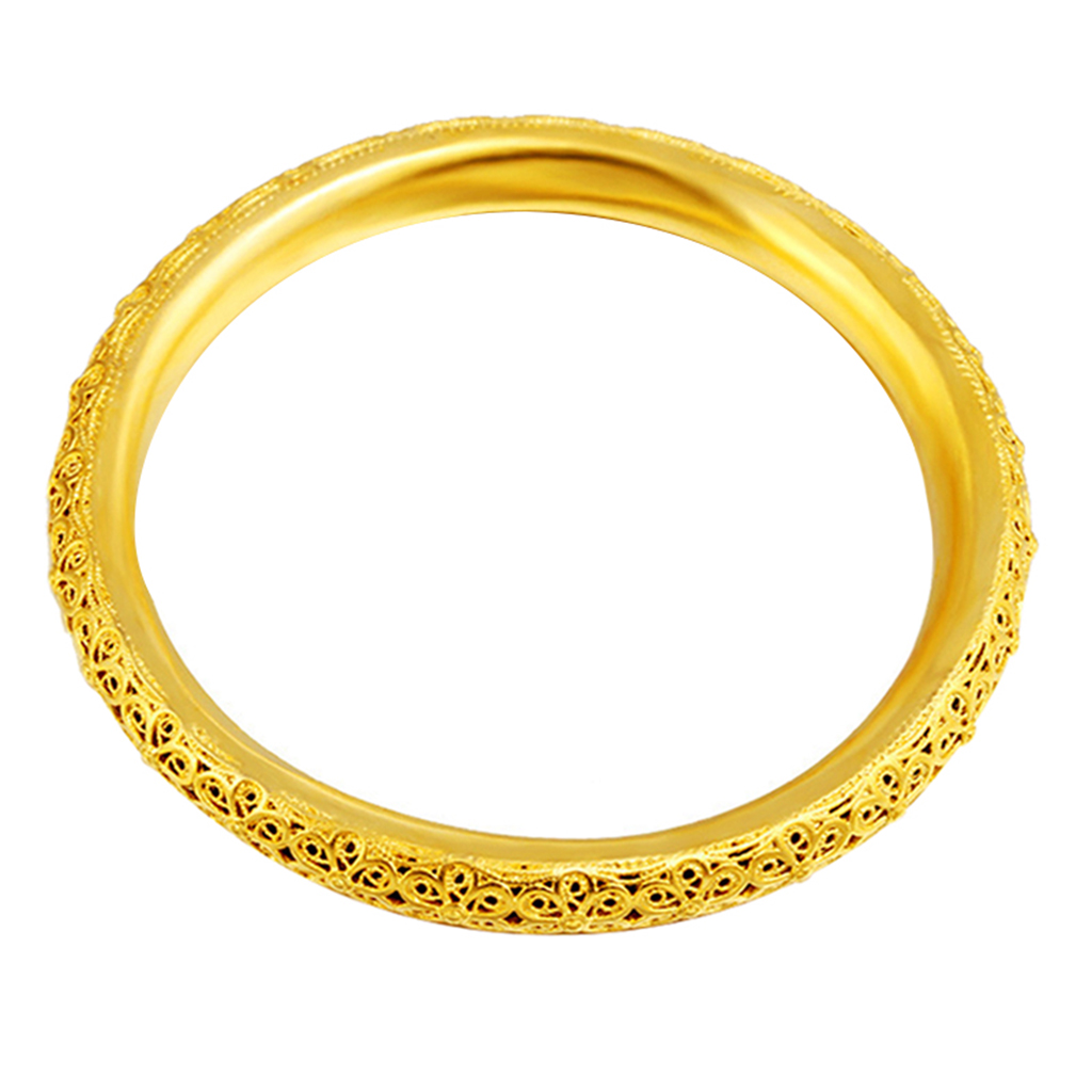 

Classic Look Women's Bracelet Golden Color Bangle, Brass and Steel, 58/60/62mm