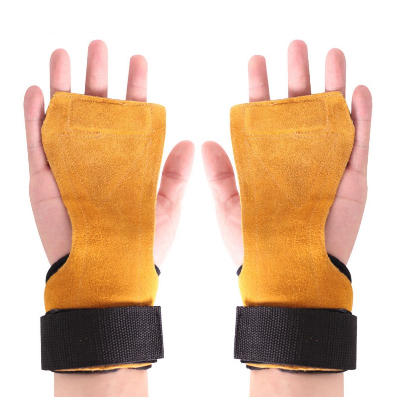 

1 Pair Fitness Safty Pad Anti-slip Anti-rust Hand Grips Pad Palm Protect Wrist Support Wrap Gloves Training Accessories New