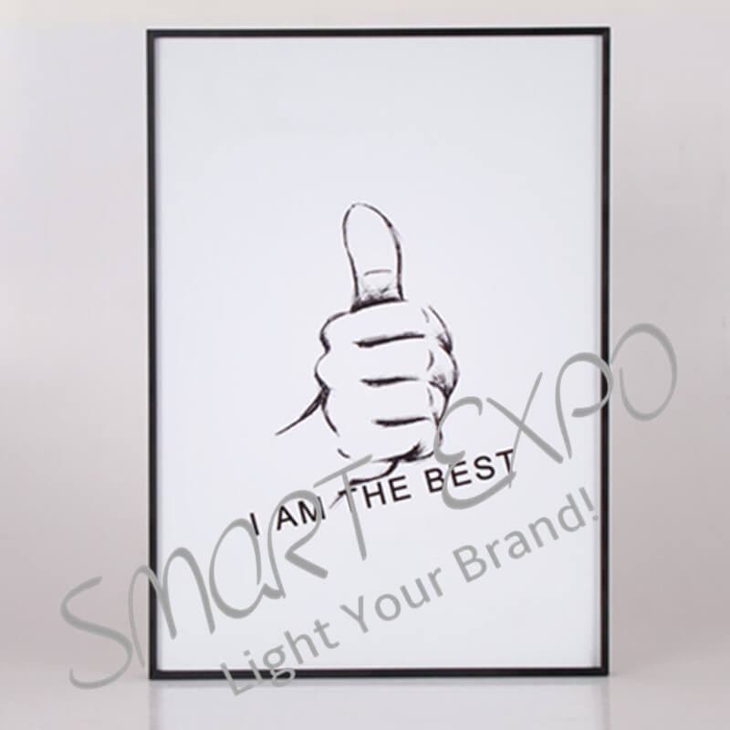 

Solid Aluminum Frame Simple Poster Stand Photo Frame Certificate Box Picture Frame Wall-Mounted Customization (E09A6 H25mm)