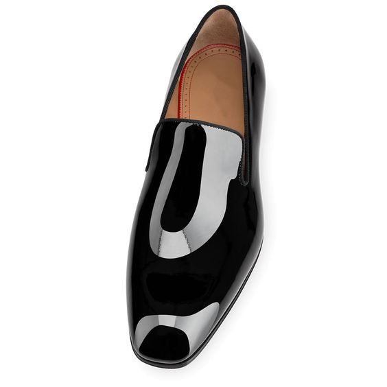 

2019 Brand Red Bottoms Dandelion Flats Black Patent Leather Dress Shoes High Quality Chaussure Femme Mens Shoes