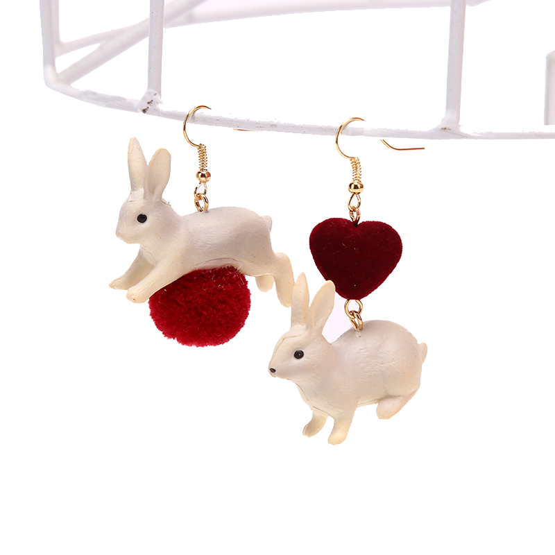 

Hot Cute Heart Run Drop Earrings Lovely Animal Charm Ear Studs Jewelry Gifts