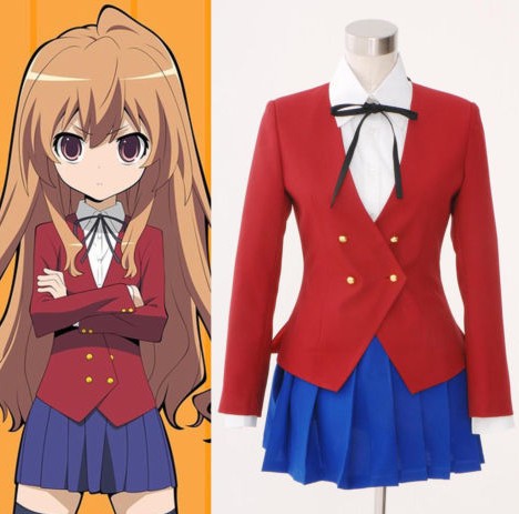 

Aisaka Taiga Uniform Long Sleeves Cosplay Costume Women Sailor Suit Outfit Set for Halloween Party