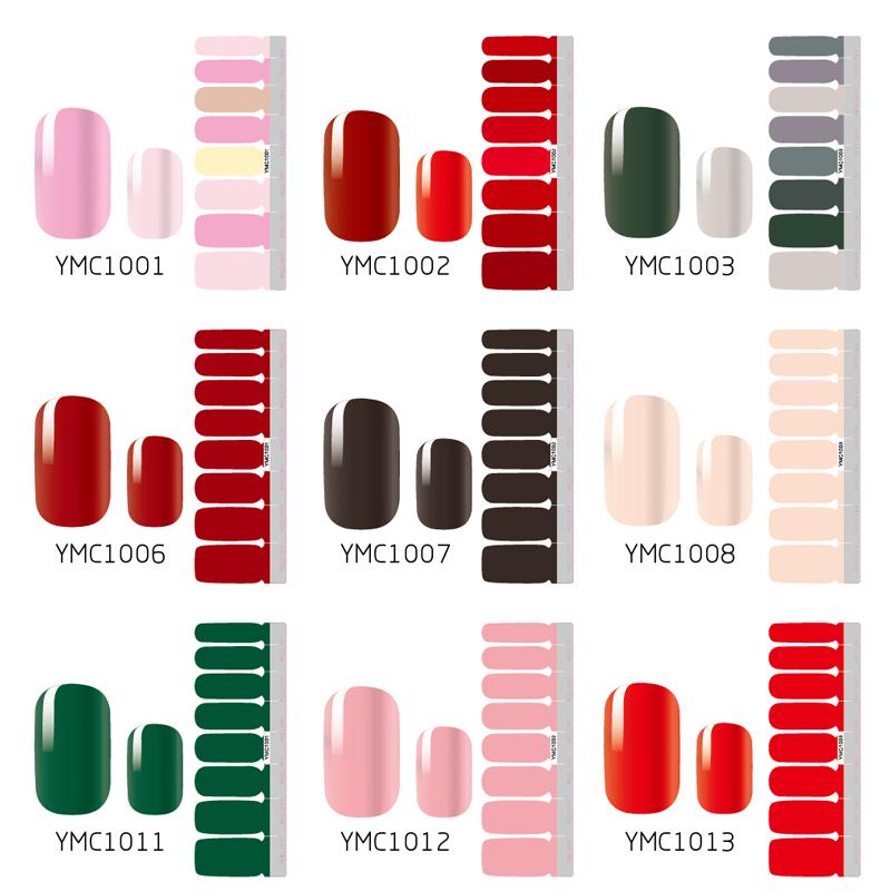 

Pure Color DIY Nail Wraps Full Cover Nails Sticker Art Decorations Manicure Adhesive Polish Nails Solid Color Valentine Gift, Black