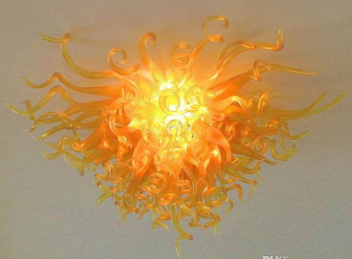 

Lamps Golden Ceiling Lights Living Dining Room Art Decoration 100% Hand Blown Glass Ceiling-Lights Fixture