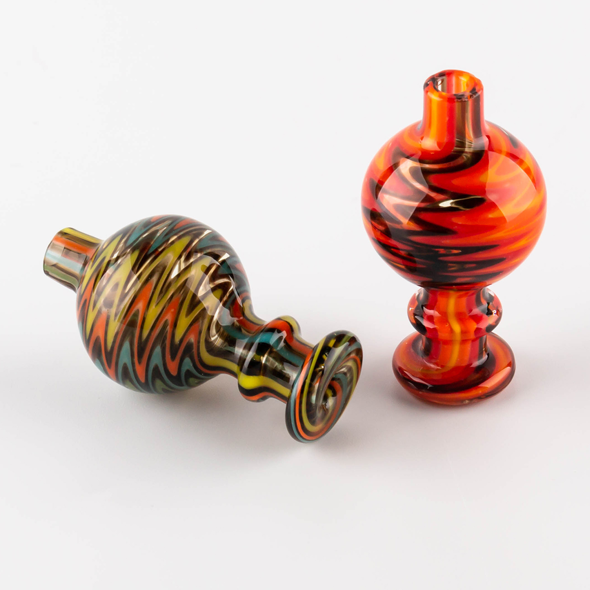 

Colorful Wig Wag Carb Cap 27mm OD Colored Unique Glass Hookahs Bubble Universal Caps For Quartz Banger Nails