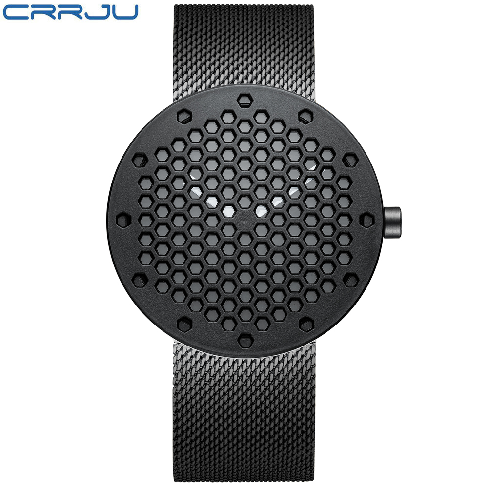 

Crrju Watches Men Top Brand Luxury Cow Quartz-Watches Sport Men's Watches Waterproof Relogio Heren Hodinky Wristwatch, Slivery;brown