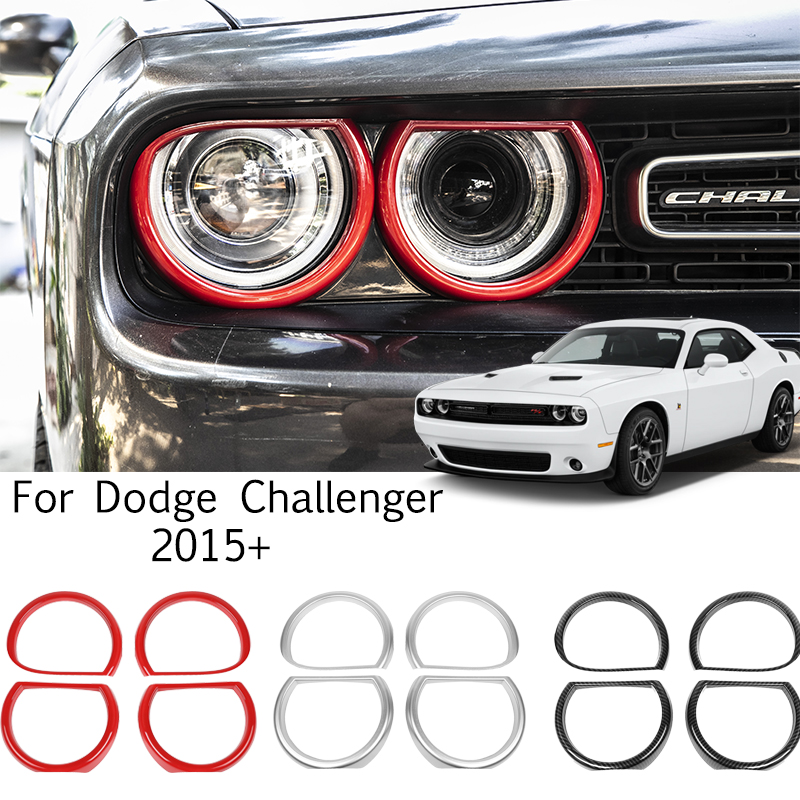 

Car Headlight Ring ABS Decoration Cover For Dodge Challenger 2015 UP Factory Outlet Car Interior Accessories