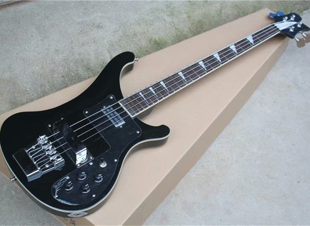 

Black 4 Strings Electric Bass Guitar with Rosewood Fretboard