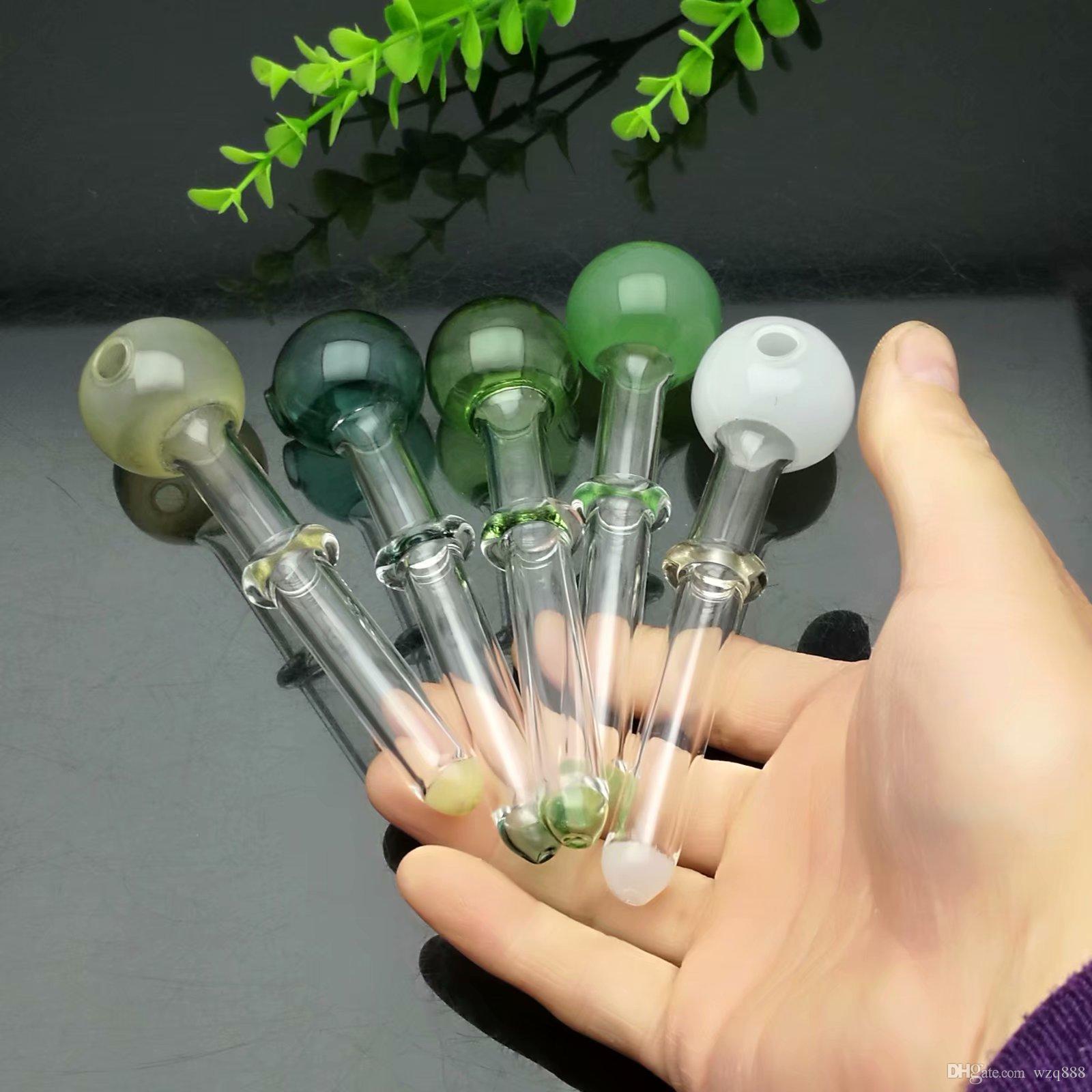 

Colour single-wheel colour bubble straight smoke pot Glass water hookah Handle Pipes smoking pipes High quality free shipping