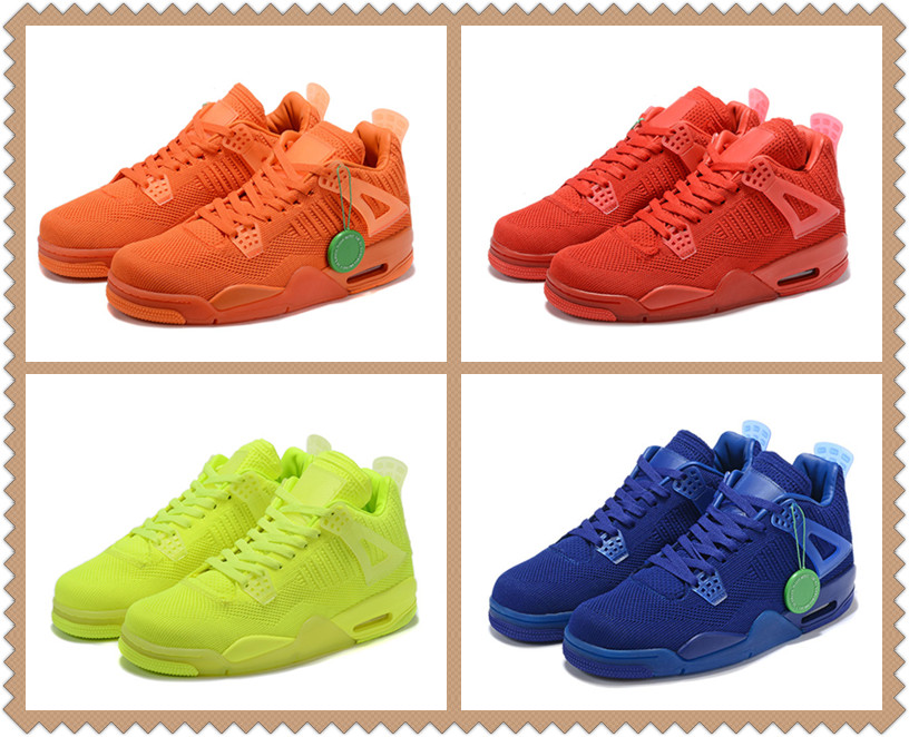 

Good Quality 4 Fly knitting Hyper Royal-Black University Red Total Orange Volt-Black Men Basketball Shoes Sneakers Trainers with box