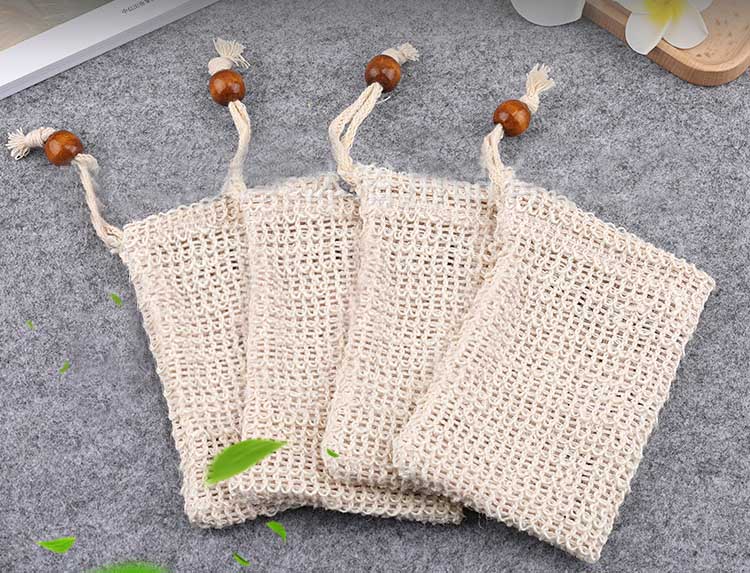 

Neatening Mesh Soap Saver Pouches Holder For Shower Bath Foaming Natural Bath Bag Sisal Shower Soap Bag HH9-2256