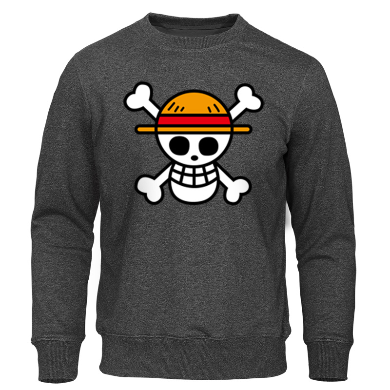 

Men' Hoodies & Sweatshirts One Piece Cartoon Print Hoodie 2021 Autumn Men Japan Anime Luffy Harajuku Mens Sportswear Pullover, Dark gray 6