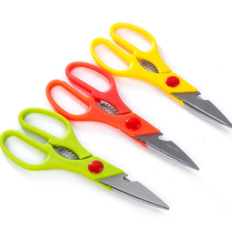 

Kitchen Stainless Steel Scissors Anti-Slip Handle Nut Pliers Bottles Openers Chicken Duck Fish Scaler Shears Vegetables Shears VT1469
