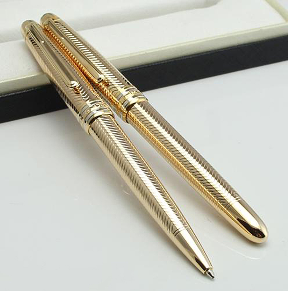 

Luxury high quality 1PCS 163 metal ballpoint pen rollerball pen stationary office & school luxury pen with gold clip, Golden