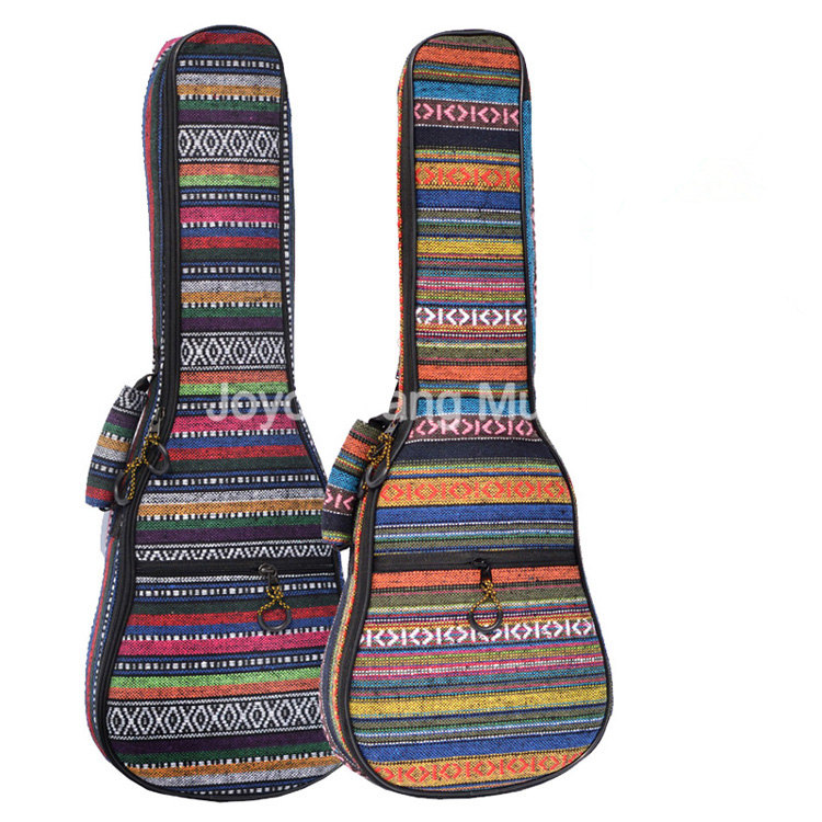 

Niko 21/23/26 inch Ukulele Bag Ethnic Embroidery Fabrics Mini Guitar Soft Case Gig Bag
