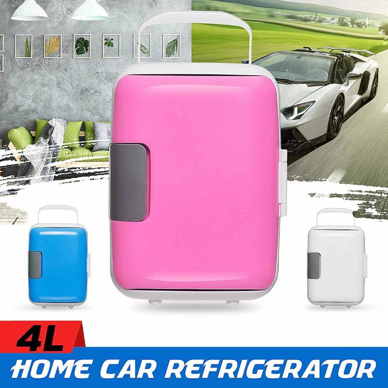 

4L Car Refrigerator Electric Portable Mini Fridge Cooling Heating Freezer 12V/220V Compressor for Car Home Office Picnic -5~65