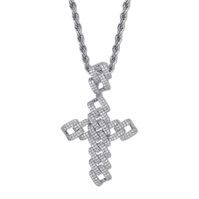 

Cross Pendant Necklace Luxury Hip Hop Jewelry Men Women necklaces Iced Out Micro Pave CZ necklace mens chain man chains fashion accessories