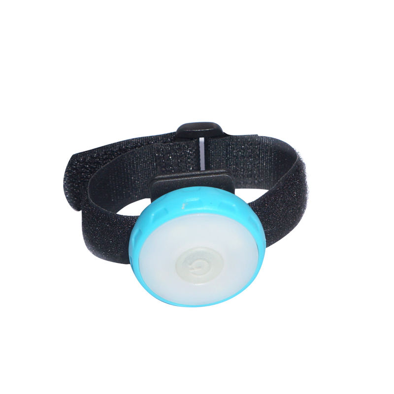 

Round Shape Bike Light Taillight Usb Rechargeable Led Cycling Bicycle Rear Tail Lights Warning Lamp Wrist Lamp Blue
