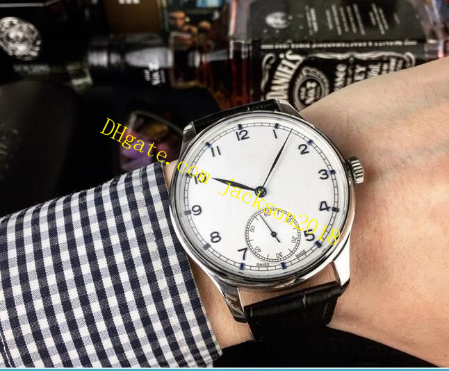 

New Version 4 Style Portuguese F.A. Jones Mechanical Limited Edition 42mm Watch 544907 Leather Strap Automatic Mens Fashion Men Watches