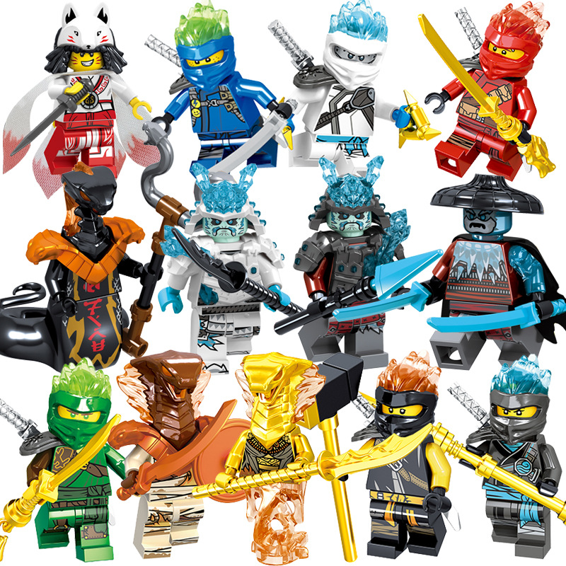 Ninjago Ninja Lot 24 Figures Blocs Ninja Hero Kai Jay Cole Zane Nya Armes Jouet