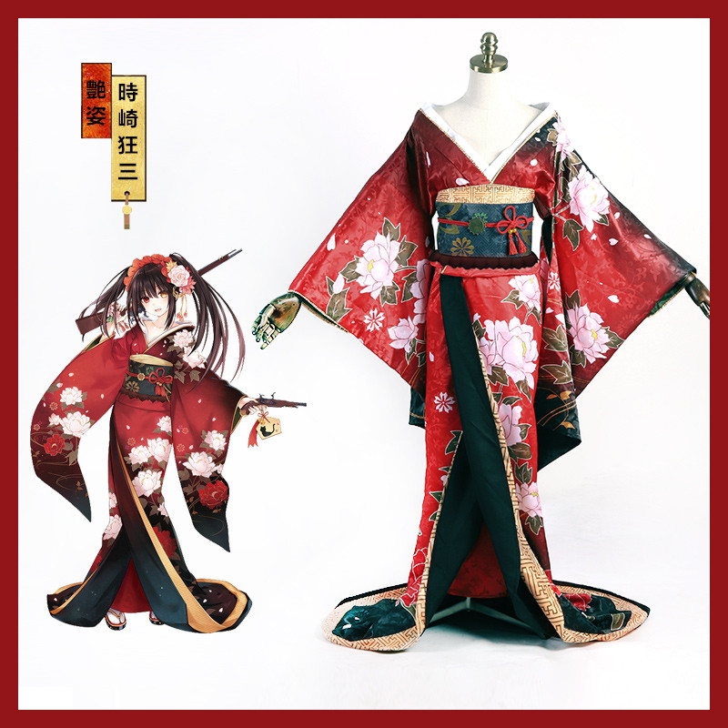 

DATE A LIVE Tokisaki Kurumi Kimono Cosplay Costume