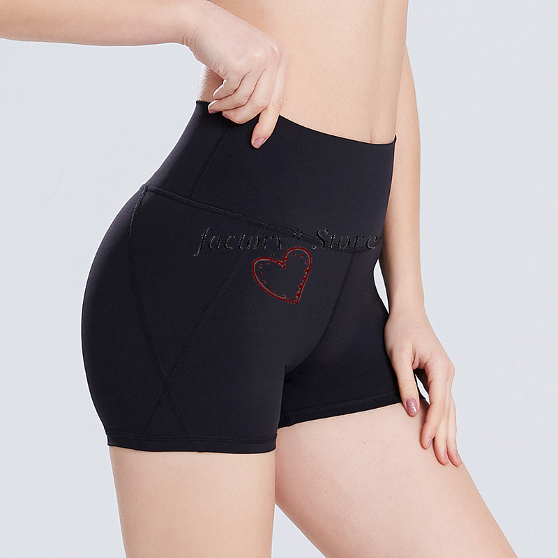 

Shorts Sports and Fitness Shorts Female Anti-Emptied Running High Waist Abdomen Peach Hip Summer New Skinny, Gray