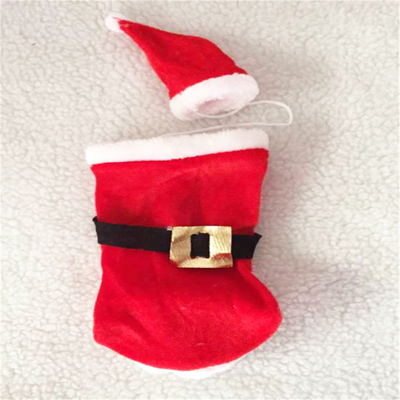 

New Christmas red wine bottle decoration Christmas decorations items wine bottle bags