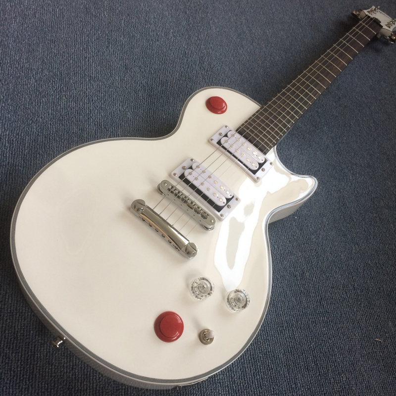 

New Custom Shop Kill Switch Buckethead style guitar 24 Frets Electric Guitar, Alpine White Guitarra, White guitar,Tone-pro bridge190109