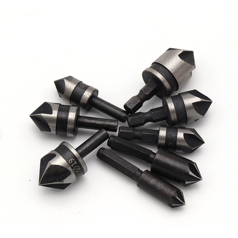 

1pc 90 Degree Industrial Grade Five/Seven Blade Countersunk Hole Drill Countersinking Knife Oblique Hole Chamfering Device