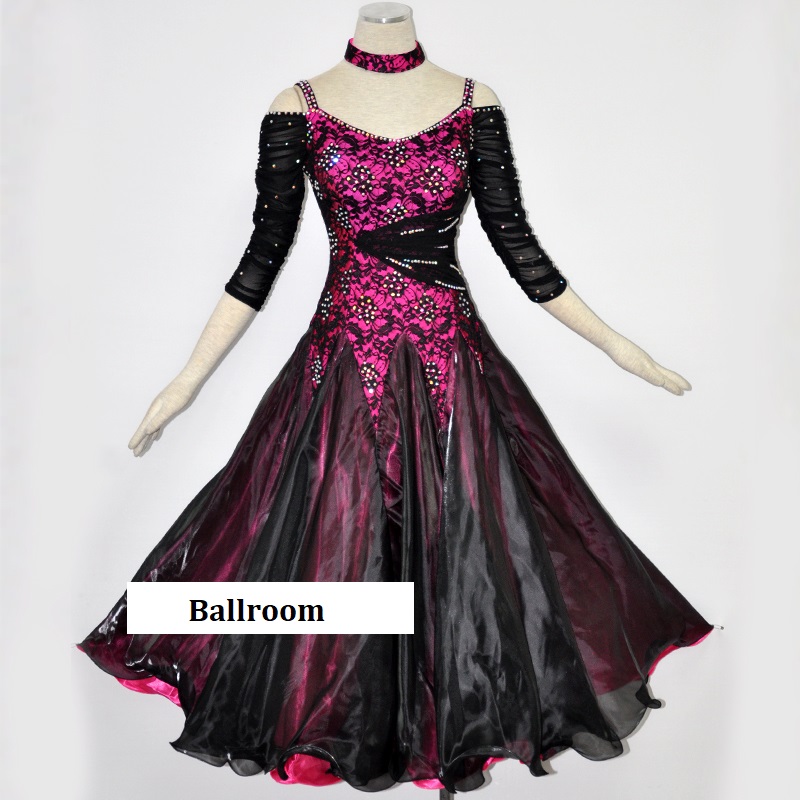 

ballroom dance competition dresses women ballroom dress standard waltz dance costumes lace wear China swing dress, Pink
