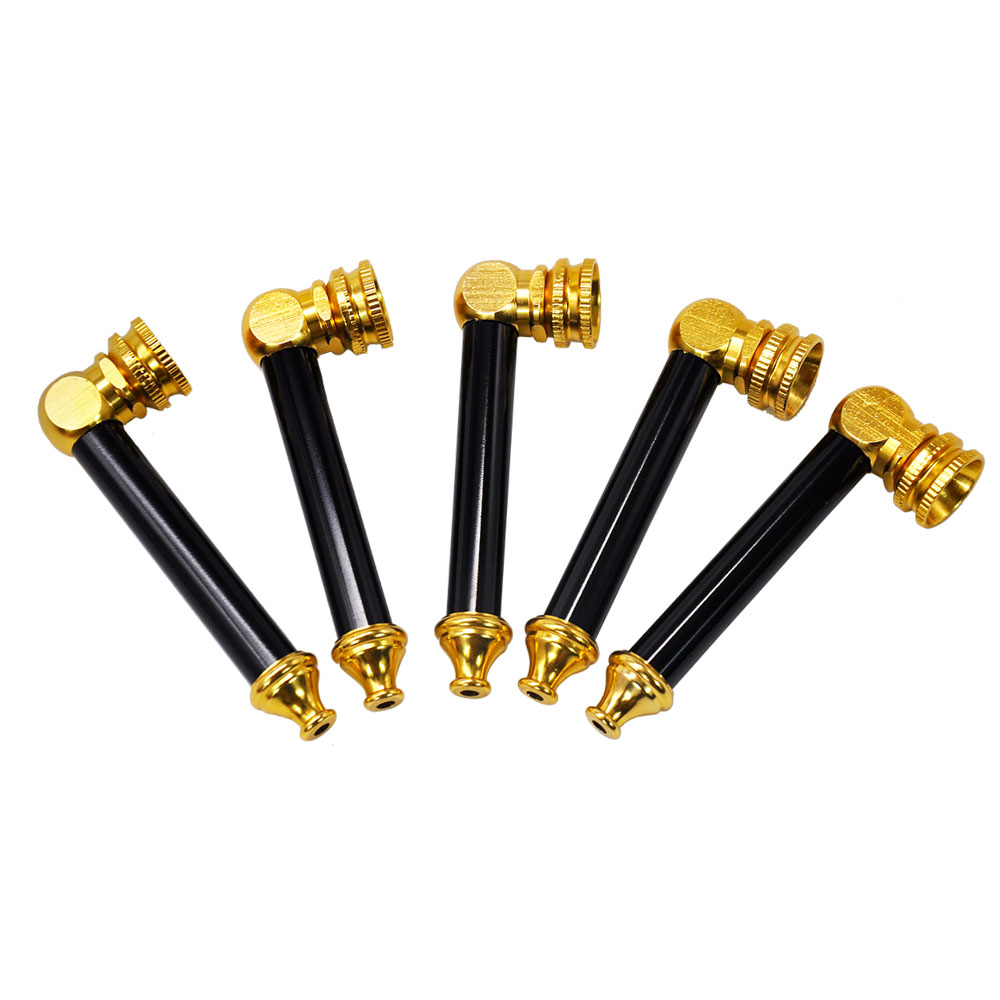 

RICH DOG 80MM Mini Metal Tobacco Smoking Pipe With Aluminum Bowl Metal Tobacco Smoke Pipes For Herb Grinder Accessories