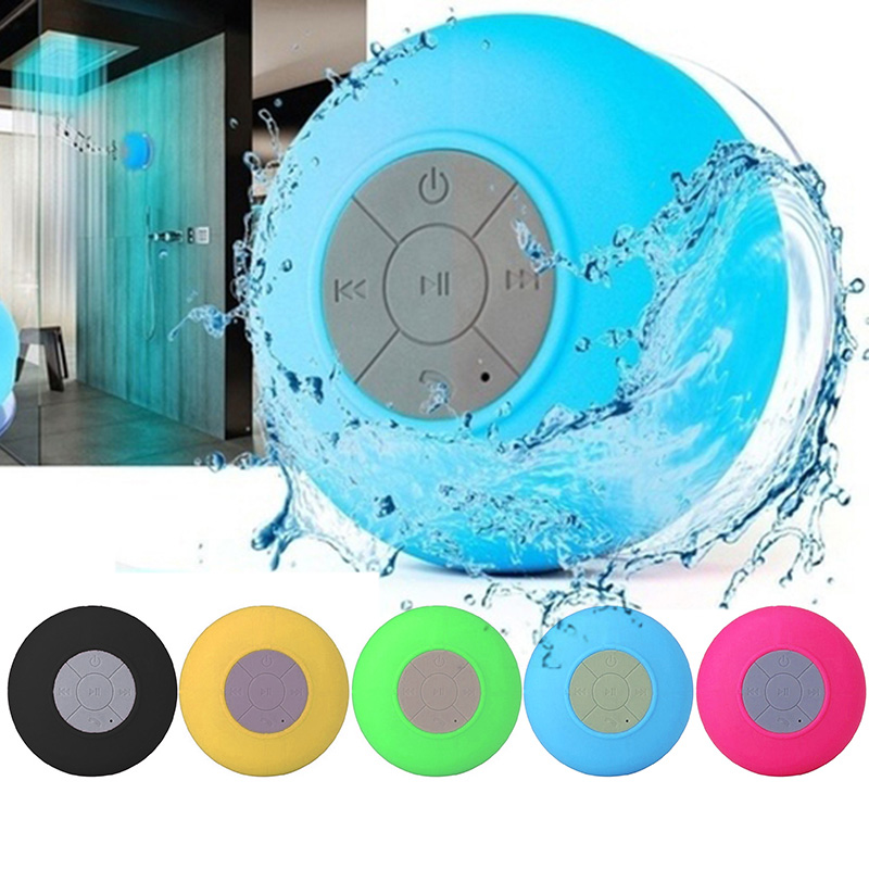 

Mini Portable Subwoofer Shower Waterproof Wireless Bluetooth Speaker For iPhone Samsung Car Handsfree Receive Call Music Suction Mic Speaker