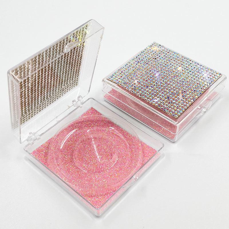 NOUVEAU boîte cil gros carré ALSE boîte d'emballage faux vison 3D Cils cils boîtes en faux CILS cas de diamant bande vide