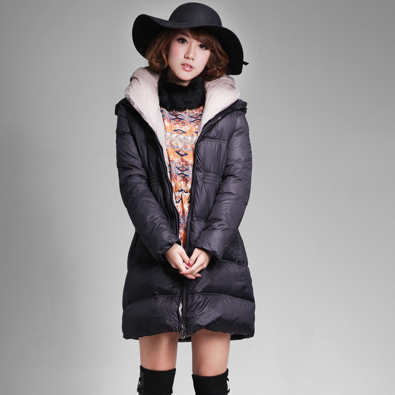 

New Style Winter WOMEN'S down Jacket Mid-length WOMEN'S down Jacket, Black