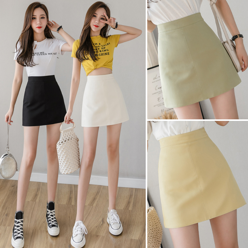 

Heliar Bodycon Skirt PU Leather Sexy Skirt Women High Waist Sexy Highstreet Casual Lady' Mini Night Club For Women, Yellow