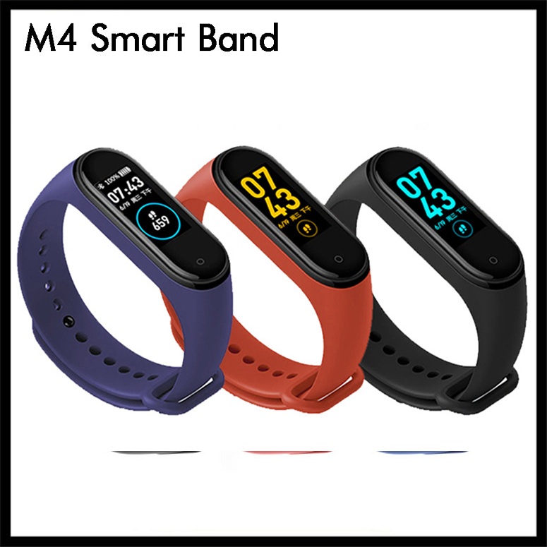 

Wristband M4 Smart Band Fitness Tracker Sport bracelet Passometer Heart Rate Blood Pressure Waterproof Monitor Heart Rate mi 4 Band