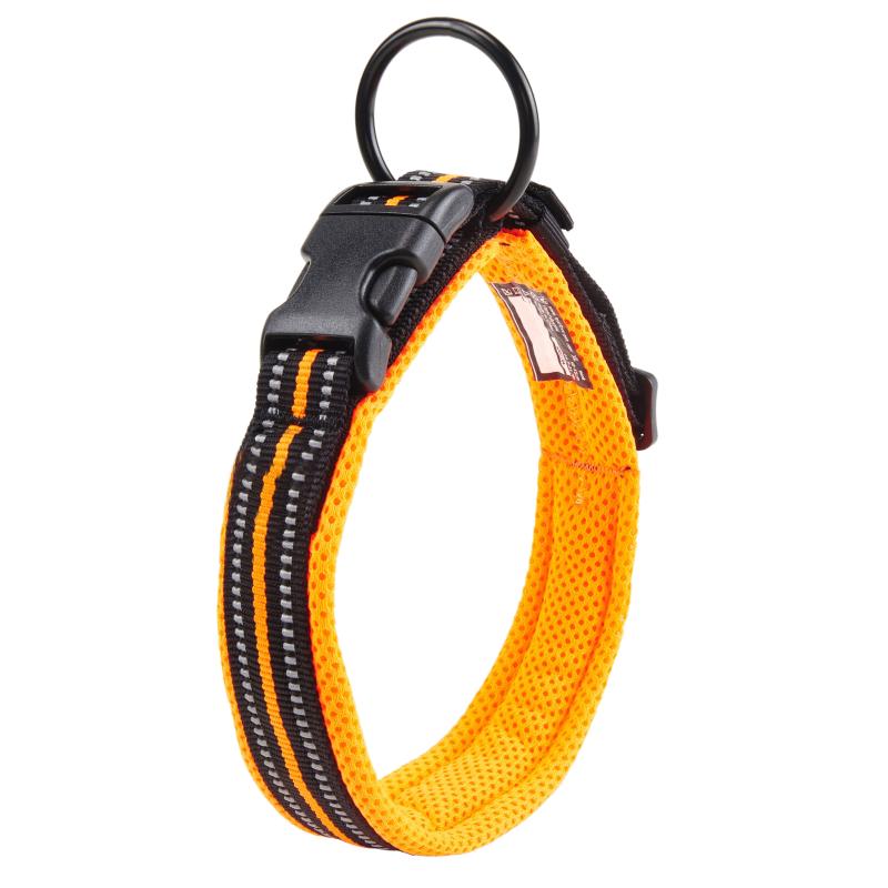 

Soft Padded Mesh Dog Collar Reflective Adjustable Nylon Walking Training Dog Leads Stock Running Pet Collar 5 Colors